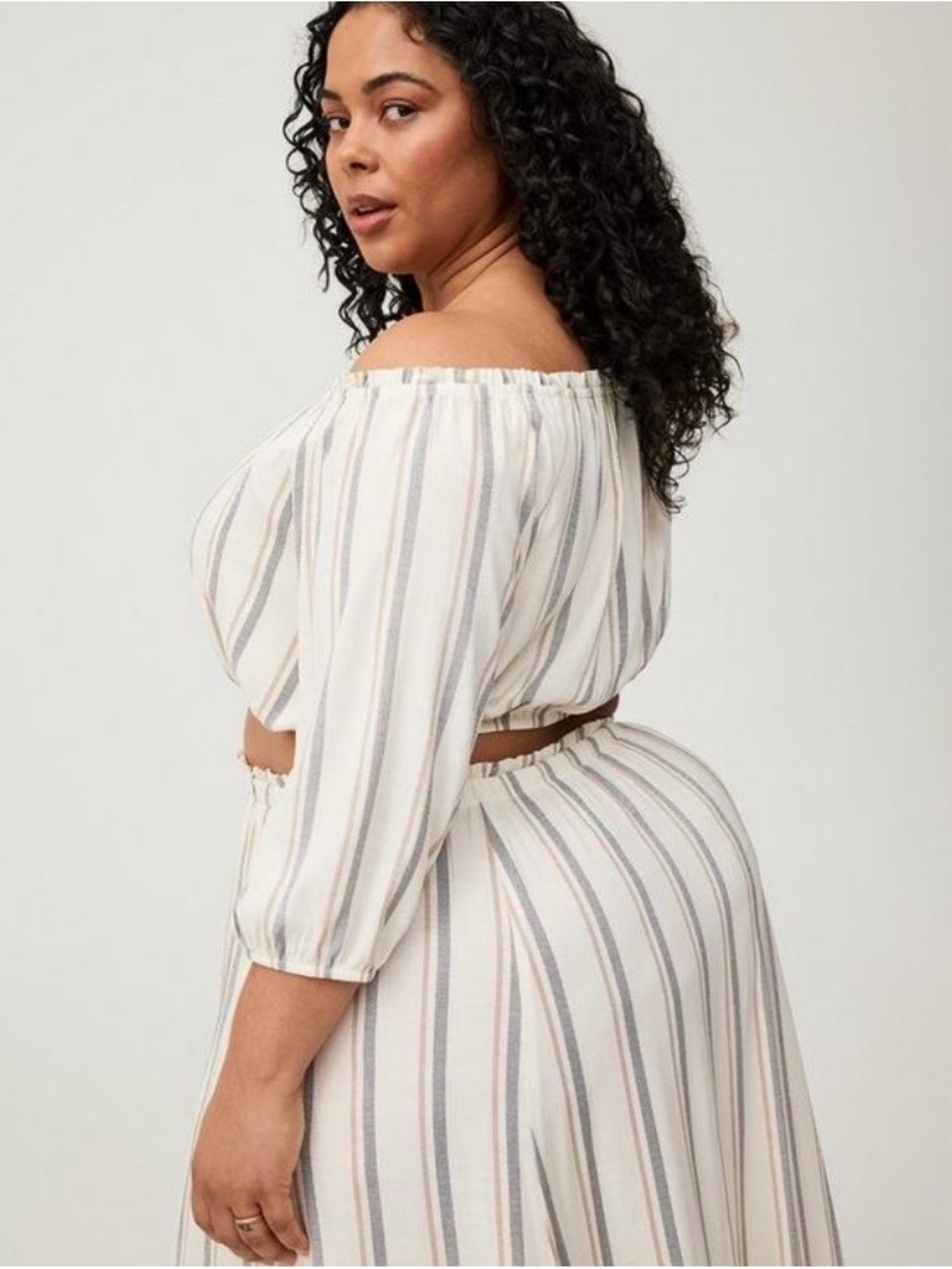 Torrid Off Shoulder Maxi Skirt Set - Top 2X - Skirt 1X - NWT! - Picture 3 of 12